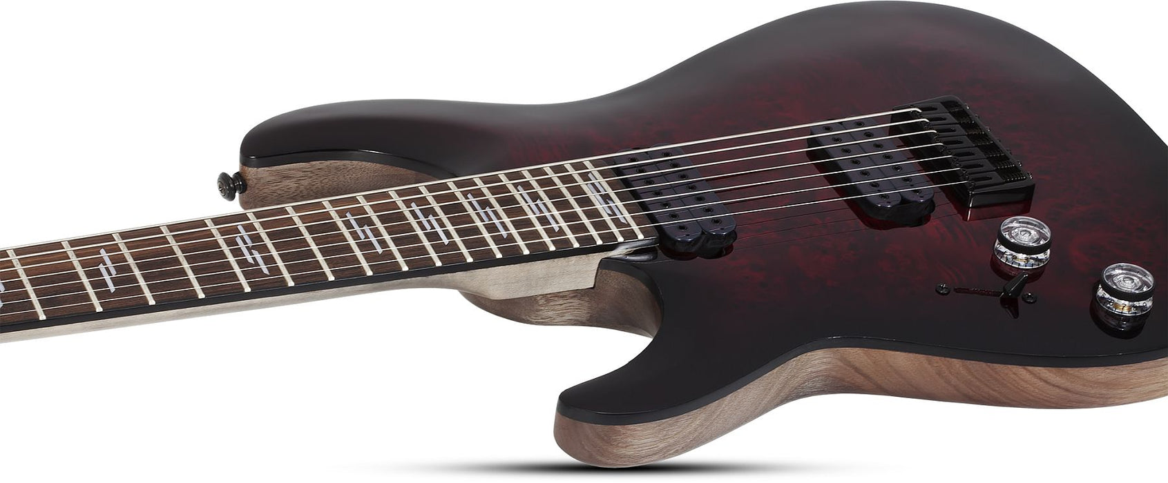 Schecter Omen Elite-7 Left-Handed Black Cherry Burst