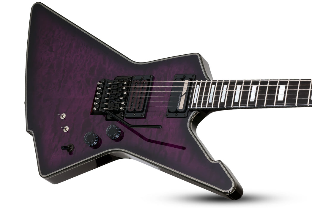Schecter E-1 Fr-Sustainiac Left-Handed Trans Purple Burst