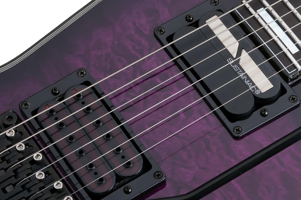 Schecter E-1 Fr-Sustainiac Left-Handed Trans Purple Burst