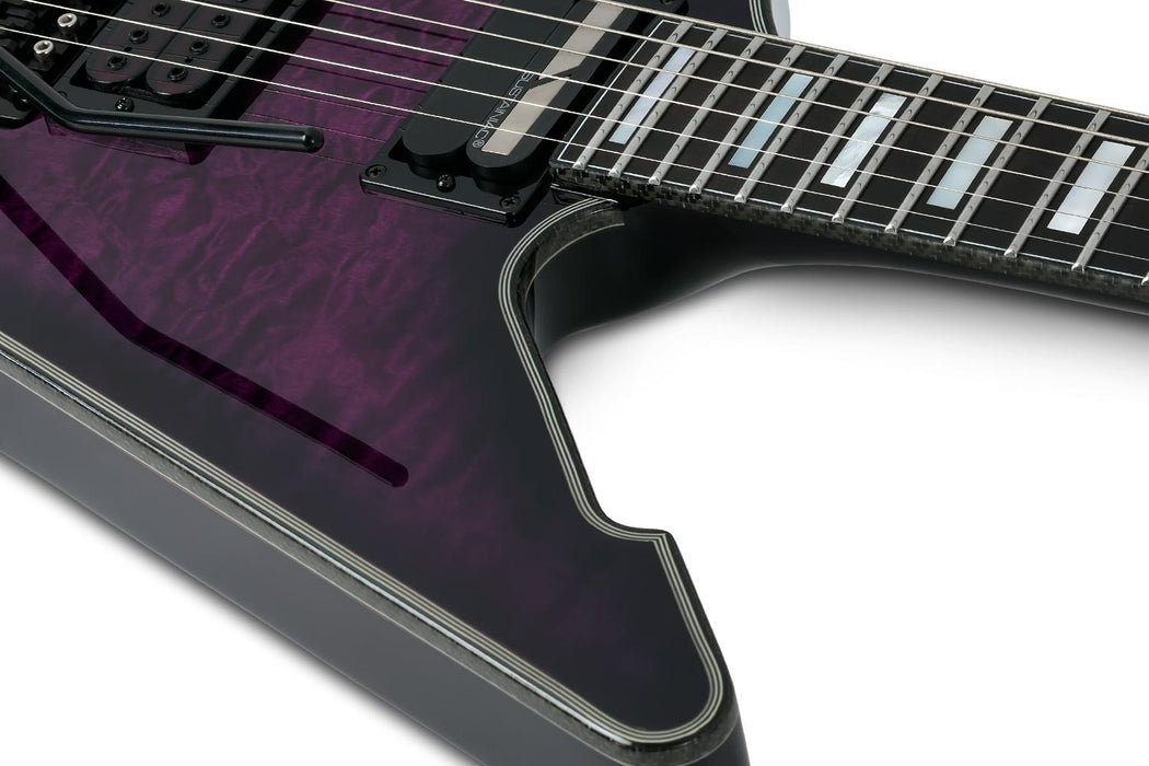 Schecter E-1 Fr-Sustainiac Left-Handed Trans Purple Burst