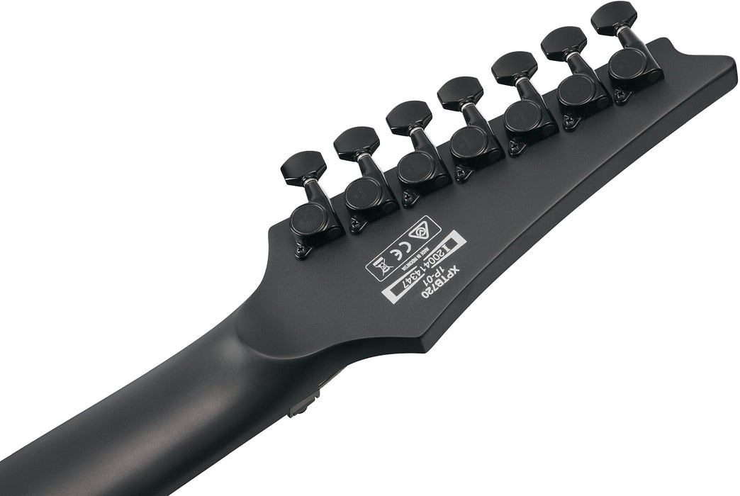 Ibanez XPTB720BKF - Xiphos Iron Label 7-String Electric Guitar w/Bag - Black Flat