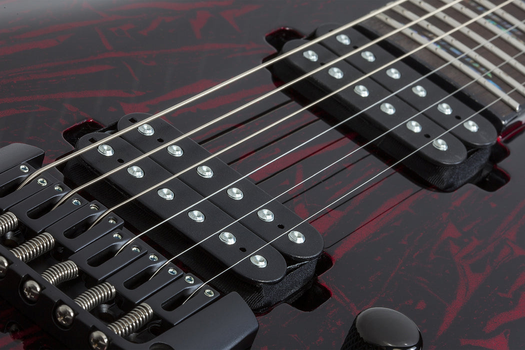 Schecter C-1 Silver Mountain Blood Moon