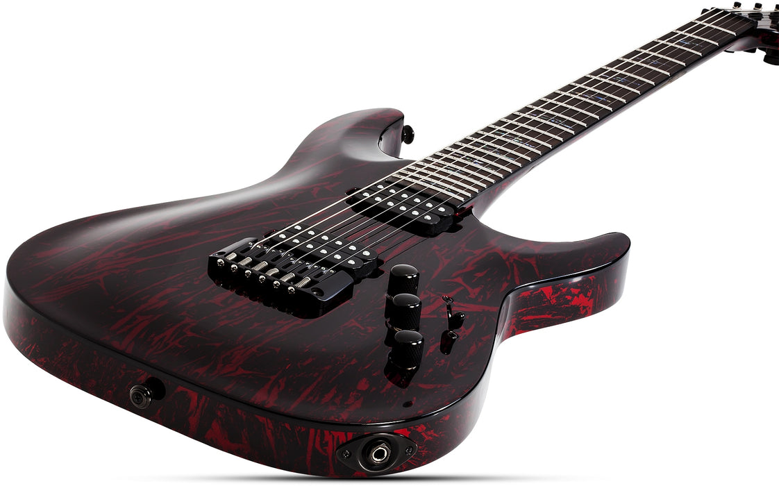 Schecter C-1 Silver Mountain Blood Moon