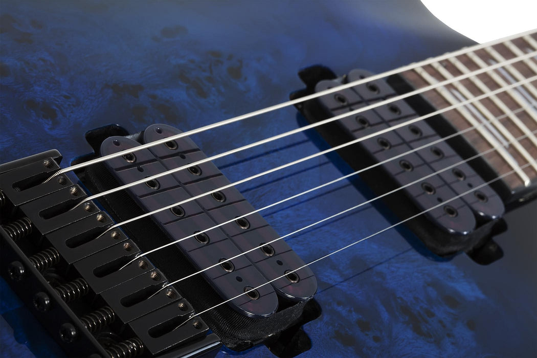 Schecter Omen Elite-6  See Thru Blue Burst