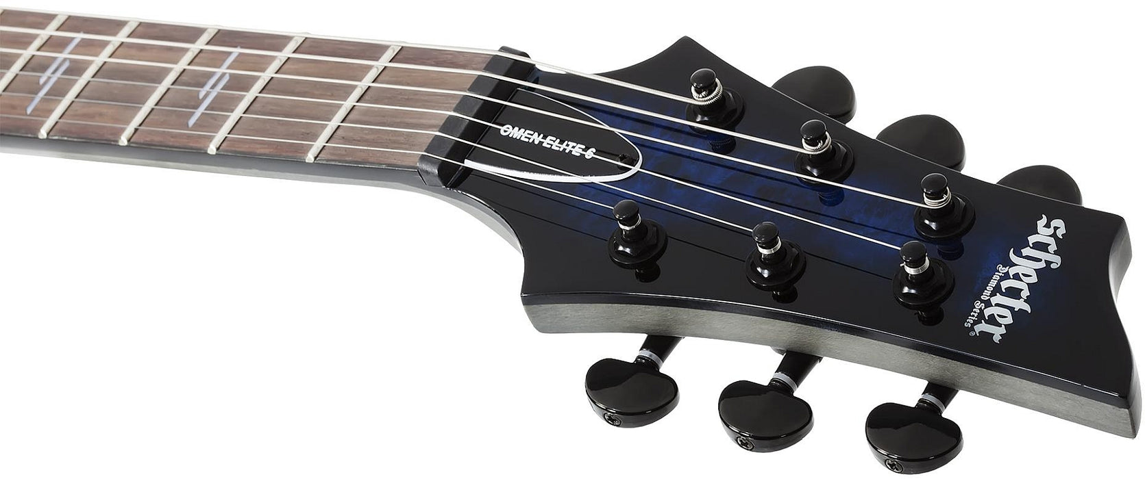 Schecter Omen Elite-6  See Thru Blue Burst