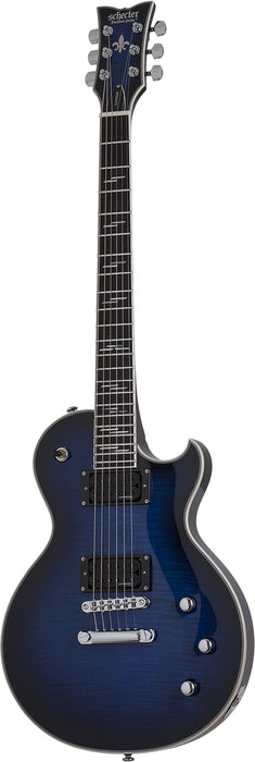 Schecter Solo-II Supreme See Thru Blue Burst