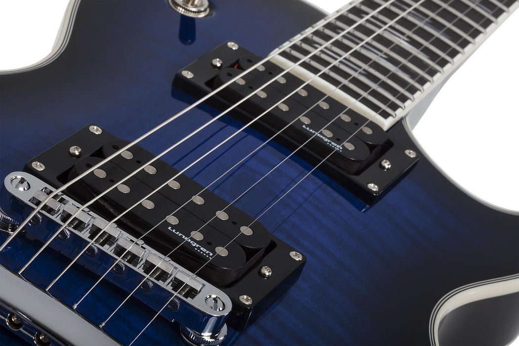 Schecter Solo-II Supreme See Thru Blue Burst