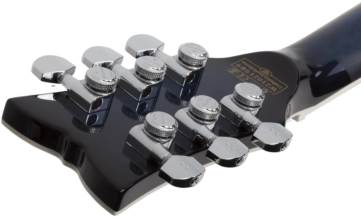 Schecter Solo-II Supreme See Thru Blue Burst