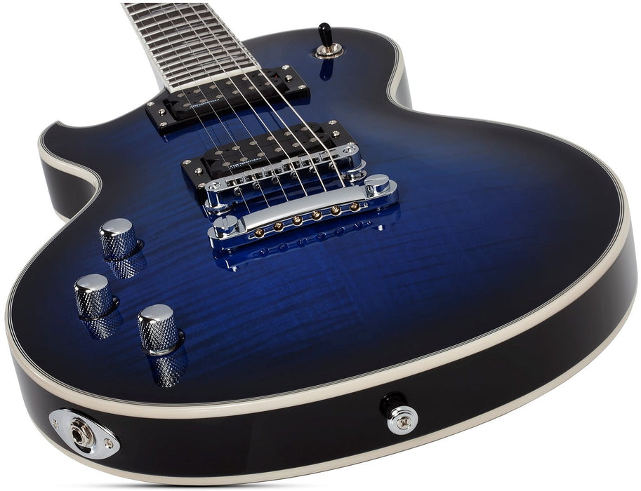 Schecter Solo-II Supreme Left-Handed See Thru Blue Burst