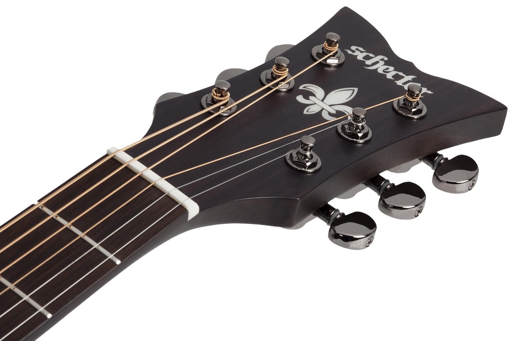 Schecter Orleans Studio Acoustic Guitar Satin See Through Black