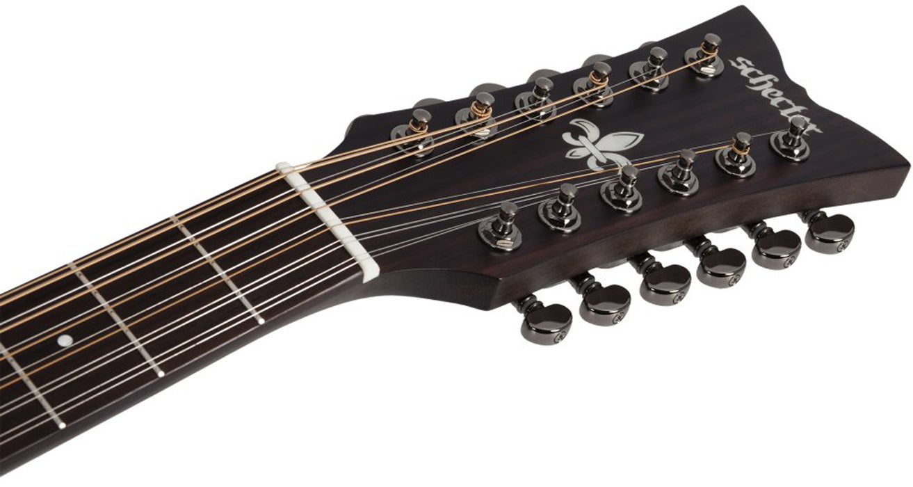 Schecter Orleans Studio-12 Acoustic Guitar Satin See Through Black