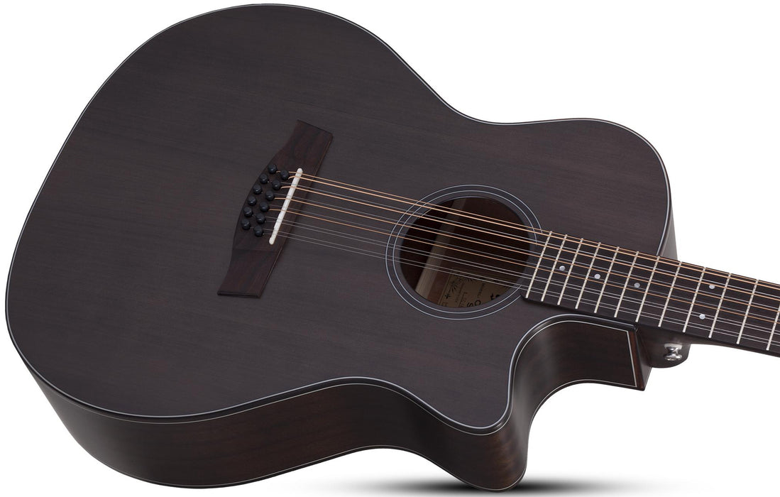 Schecter Orleans Studio-12 Acoustic Guitar Satin See Through Black