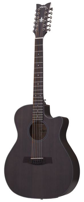 Schecter Orleans Studio-12 Acoustic Guitar Satin See Through Black