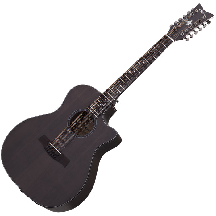 Schecter Orleans Studio-12 Acoustic Guitar Satin See Through Black