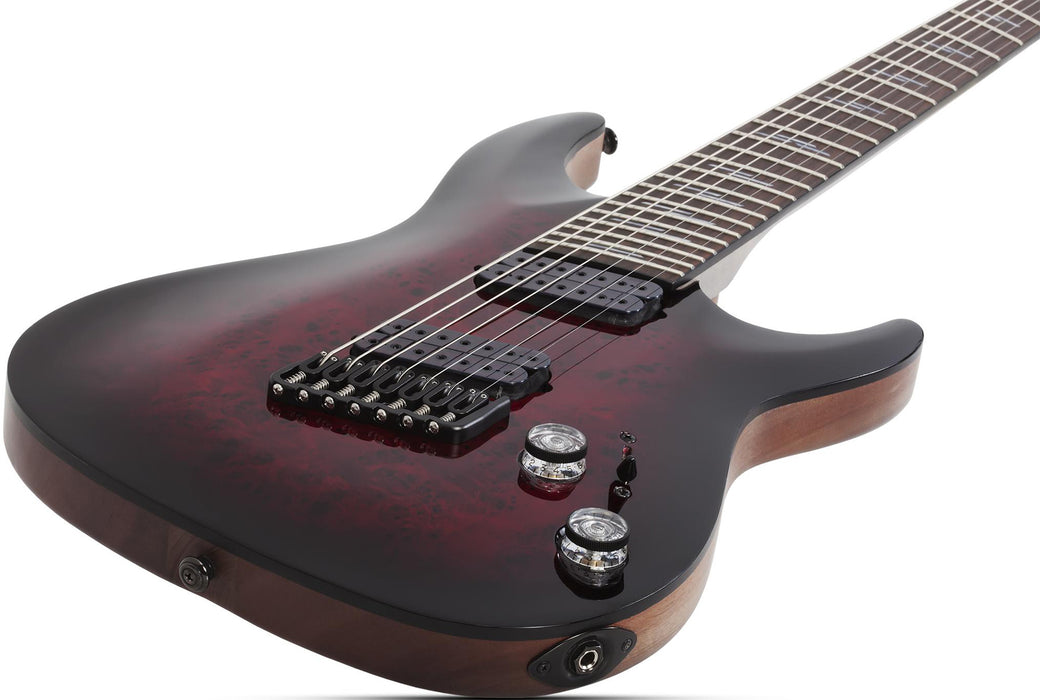 Schecter Omen Elite-7 Multi-Scale Black Cherry Burst