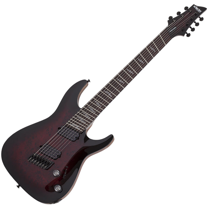 Schecter Omen Elite-7 Multi-Scale Black Cherry Burst