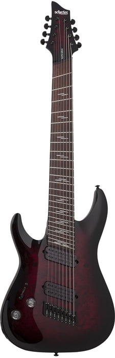 Schecter Omen Elite-8 Multi-Scale Left-HandedBlack Cherry Burst