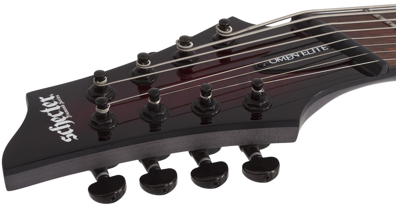 Schecter Omen Elite-8 Multi-Scale Left-HandedBlack Cherry Burst