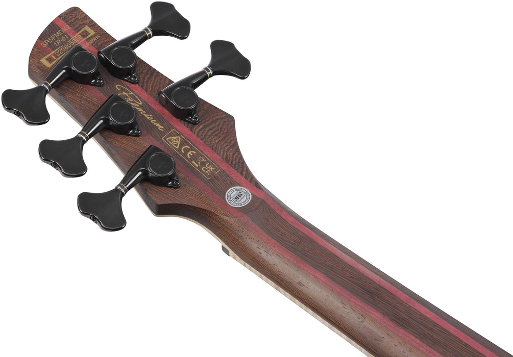 Ibanez Premium SR5FMDX2 5 string Bass Guitar, Natural Low Gloss