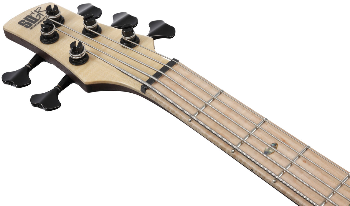 Ibanez Premium SR5FMDX2 5 string Bass Guitar, Natural Low Gloss