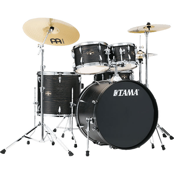 Tama Imperialstar w/ Cymbals & Hardware - 20/10/12/14/14 - Black Oak Wrap