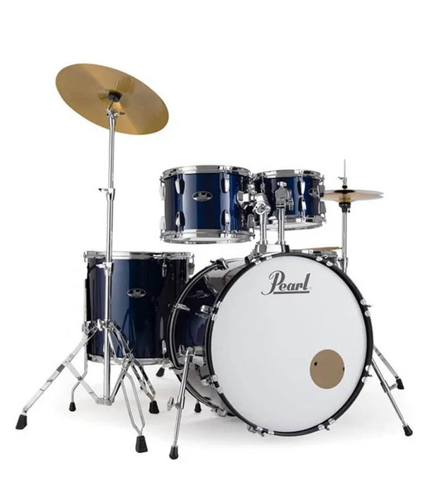 Pearl Roadshow 5-Piece Drum Set With 22'' Bass Drum, Hardware & Cymbals, Royal Blue Metallic
