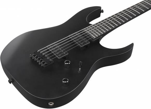 Ibanez 6 String RG Iron Label Series Baritone Electric Guitar, Black Flat