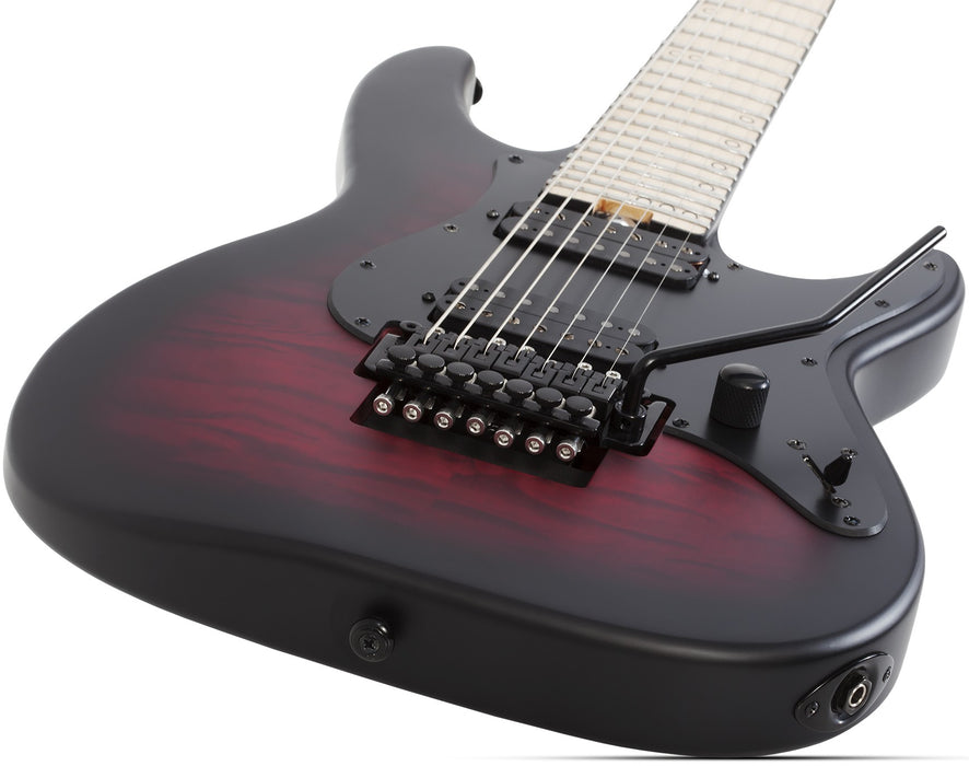 Schecter Miles Dimitri Baker 7 Fr Crimson Red Burst Satin