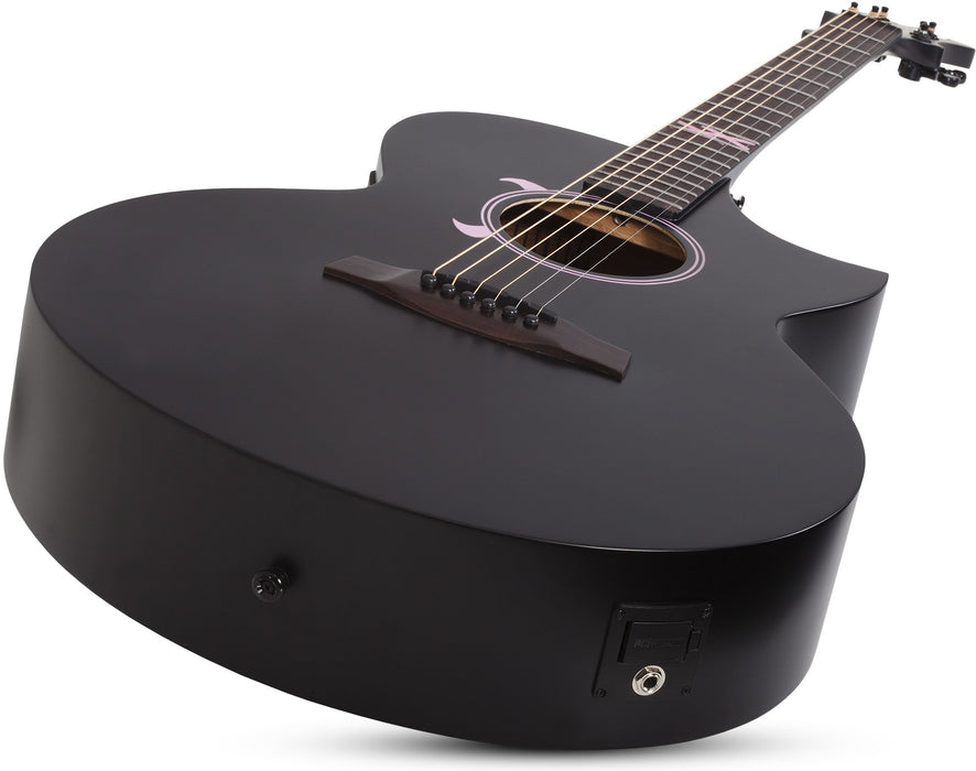 Schecter Machine Gun Kelly Acoustic Guitar, Satin Black