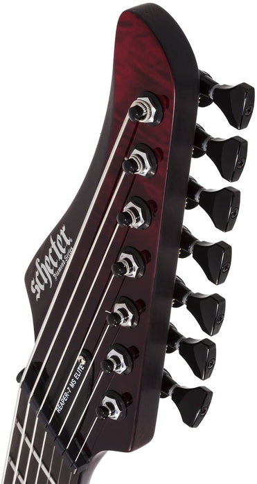 Schecter Reaper-7 Elite Multi-Scale Left-Handed Bloodburst