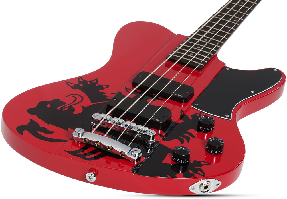 Schecter Simon Gallup Ultra Bass Red/Black