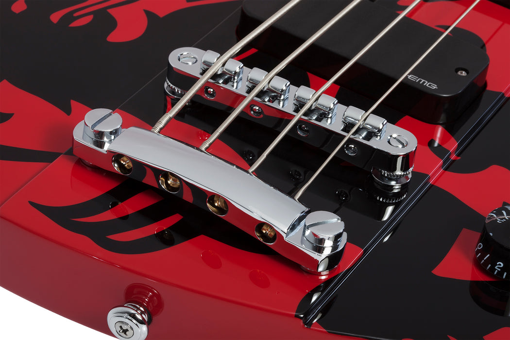 Schecter Simon Gallup Ultra Bass Red/Black