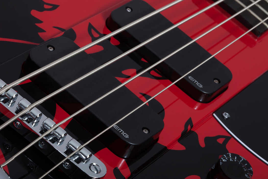 Schecter Simon Gallup Ultra Bass Red/Black