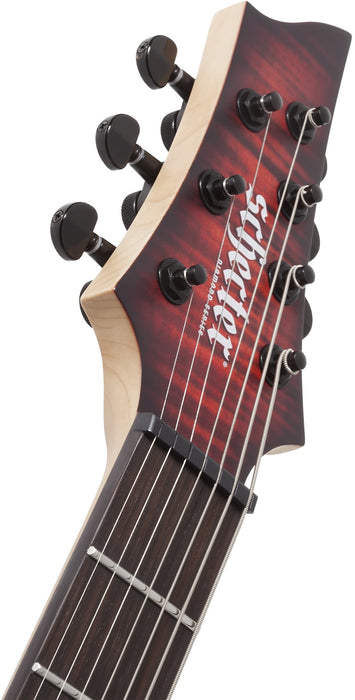 Schecter Sunset-7 Extreme Left-Handed Scarlet Burst