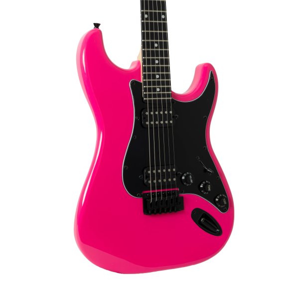 Jay Turser  JT-120-HP Double-Cutaway Electric Guitar w/Dual Humbuckers, Hot Pink