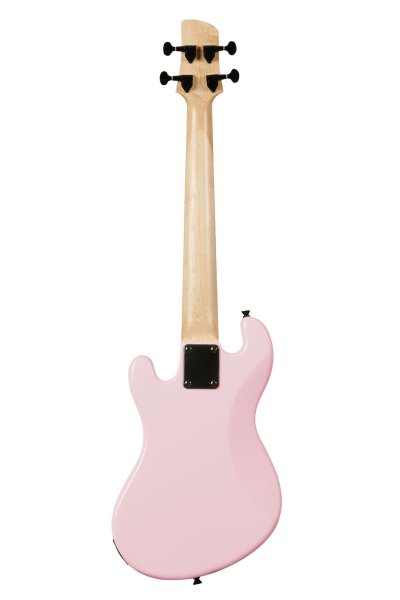 Kala Solid Body 4-String Fretted U-BASS With Gig Bag, Pale Pink