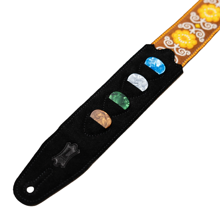 Levy's Original Hootenanny Series 2" 60's Weave Guitar Strap, Yellow