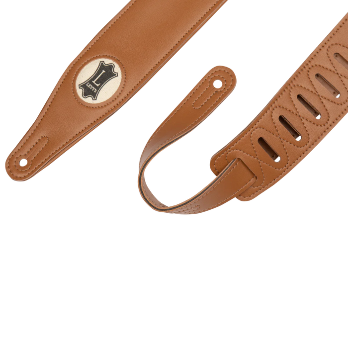 Levy's Vegan Leather Series 25" Vegan Leather Strap, Tan