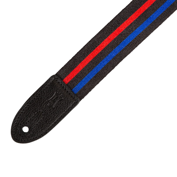 Levy's Junior Poly Series 1 1/2 inch Wide Kids Guitar Strap, Racing Stripe