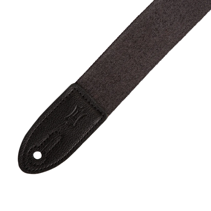 Levy's Junior Poly Series 1 1/2 inch Wide Kids Guitar Strap, Solid Black