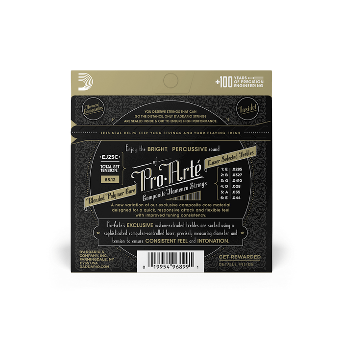 D'Addario EJ25C Pro-Arte Clear Comp Flamenco