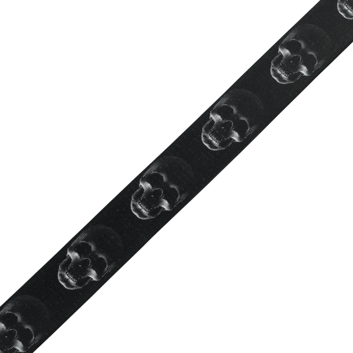 Levy's Skull Series Polyester Guitar Strap, Black & White Skull