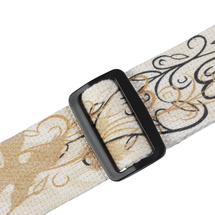 Levy's Nature Cotton Series 2" Wide Cotton Guitar Strap, Yellow Bird