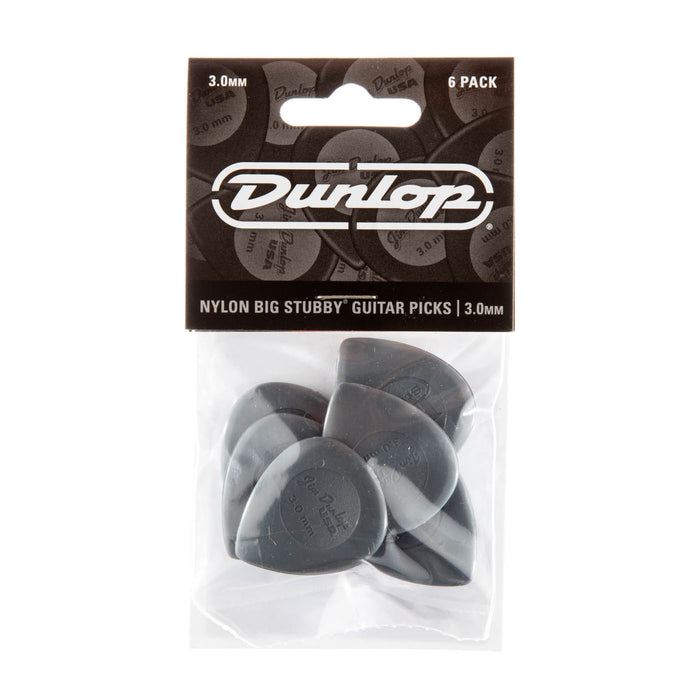 Dunlop 3.0mm Nylon Big Stubby Guitar Pick (6/pack)