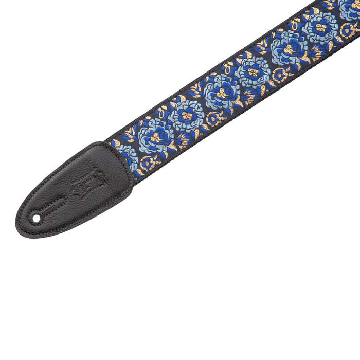Levys Asian jacquard weave strap with leather