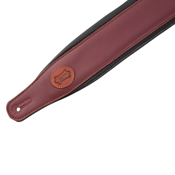 Levy's Signature Legacy Series 3" Wide Garment Leather Guitar Strap, Burgundy