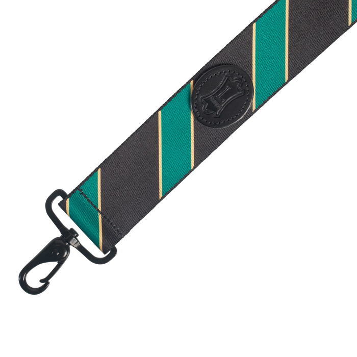 Levy's Case Straps 2 inch Wide Polyester Case Strap, Black & Green Stripes