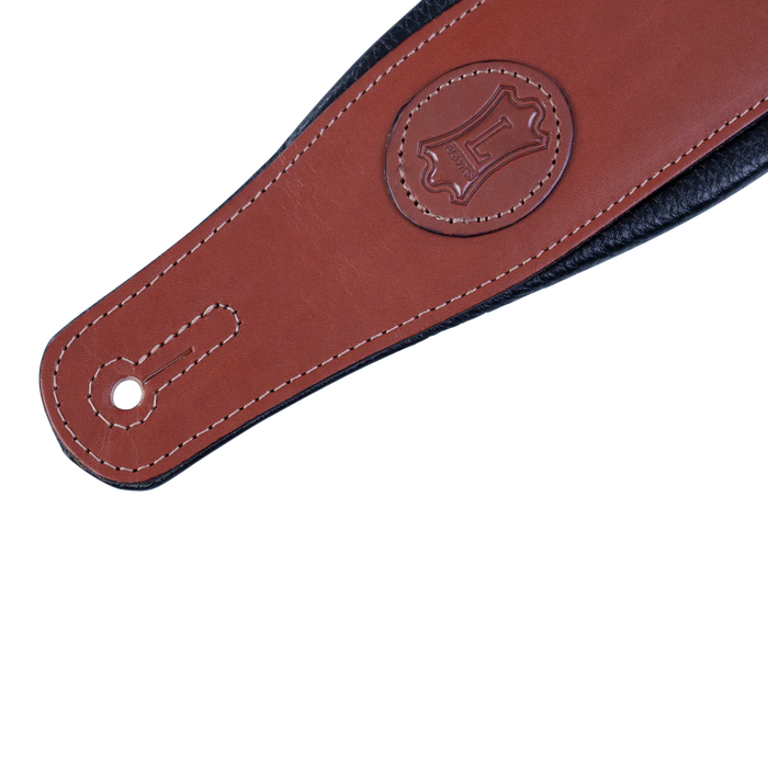 Levy's Signature Legacy Series 3" Wide Veg-tan Leather Guitar Strap, Walnut