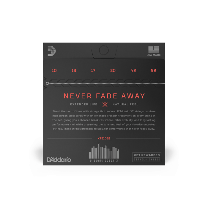 D'Addario 10-52 Light Top/Heavy Bottom Coated Electric Guitar Strings