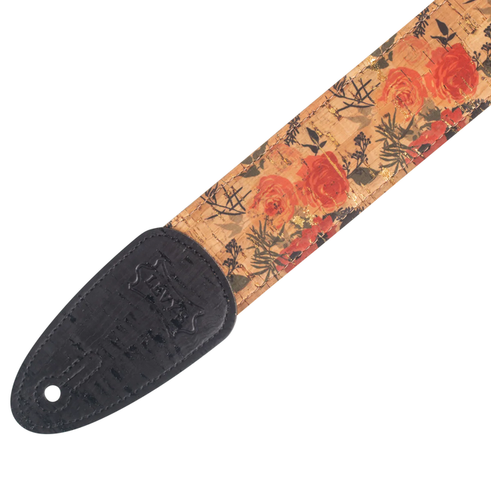 Levy's Cork Guitar Series 2 inch Wide Cork Guitar Strap, Wildflower